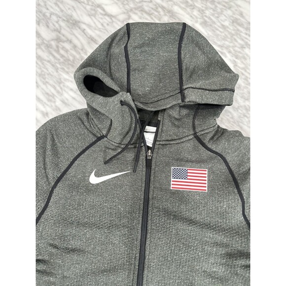New Nike Pro Elite Team USA Woven Jacket/Hoodie CT4038-001 Grey Men's Small - Picture 4 of 9